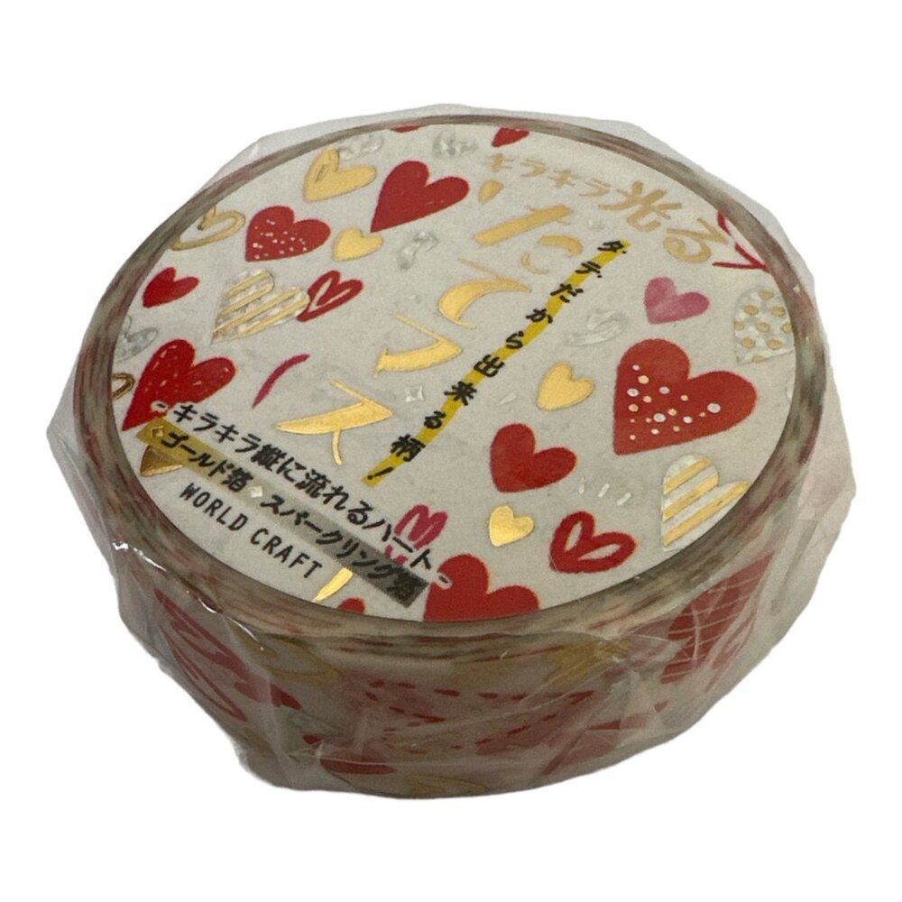 Japanese style Washi masking craft TAPE kirakira worldcraft heart sparkly Japan